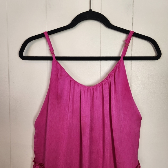 TRINA TURK Havsa Mini Tiered Dress Hot Pink Salamander New NWT Size Small Summer - Picture 4 of 12